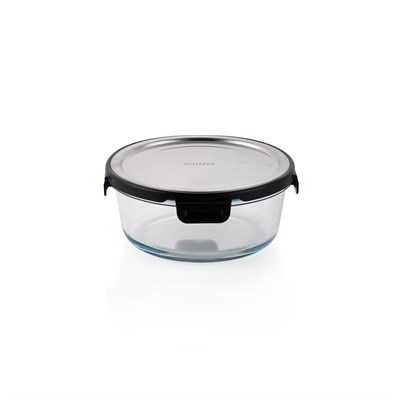 Schafer Retro Kilitli Saklama Kabı Yuvarlak 900 ML-Inox