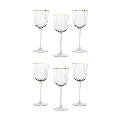 Schafer Ruth 6 lı Ayaklı Kadeh 320 Ml-Gold02