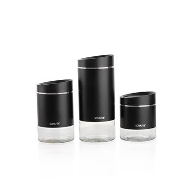 Schafer Silver Touch 3 Boy Kavanoz Seti-Siyah