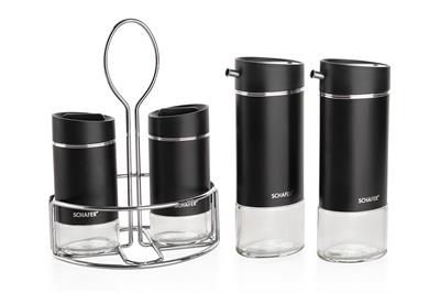 Schafer Silver Touch Yağlık+Sirkelik Seti-5 Parça-Siyah