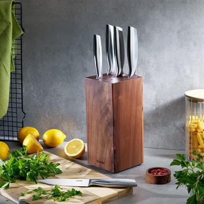 Schafer Solide Ahşap Bıçak Seti 6 Parça-Kahverengi02