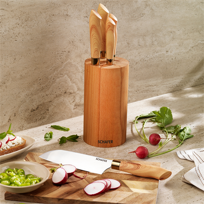 Schafer Solide Round Bıçak Seti 6 Parça-Krem