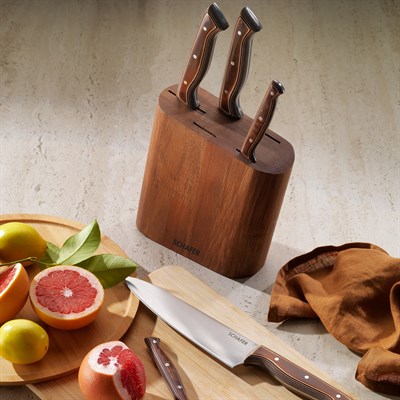 Schafer Solide Wave Bıçak Seti 6 Parça-Kahverengi