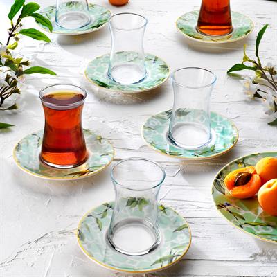 Schafer Sorte Çay Seti 12 Parça-Su Yeşili