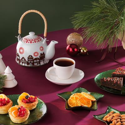 Schafer Spark Bitki Çayı Demliği 2 Parça-Kırmızı