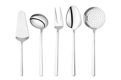 Schafer Steely Çelik Servis Seti 5 Parça-Gümüş01