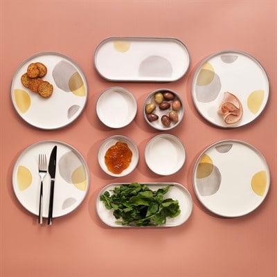 Schafer Sunny 4 Kişilik Kahvaltı Takımı 10 Parça-Gri