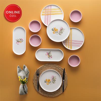 Schafer Sunny 4 Kişilik Kahvaltı Takımı 10 Parça-Pembe02