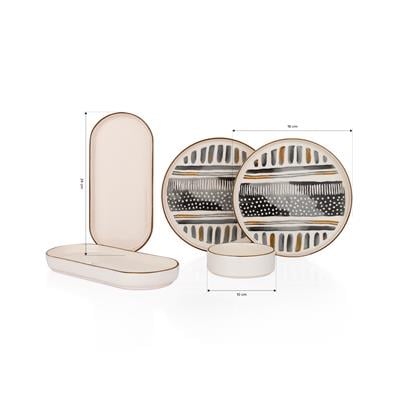 Schafer Sunny 4 Kişilik Kahvaltı Takımı 10 Parça-Gri