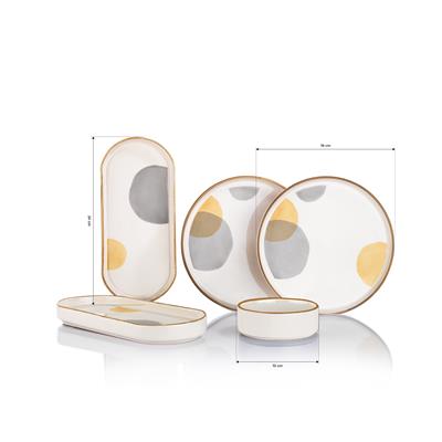 Schafer Sunny 4 Kişilik Kahvaltı Takımı 10 Parça-Gri