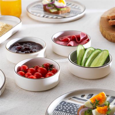 Schafer Sunny 4 Kişilik Kahvaltı Takımı 10 Parça-Gri