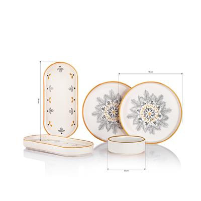 Schafer Sunny 4 Kişilik Kahvaltı Takımı 10 Parça-Kahve