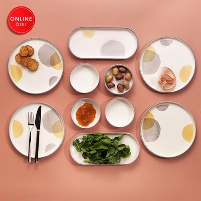 Schafer Sunny 4 Kişilik Kahvaltı Takımı 10 Parça-Gri