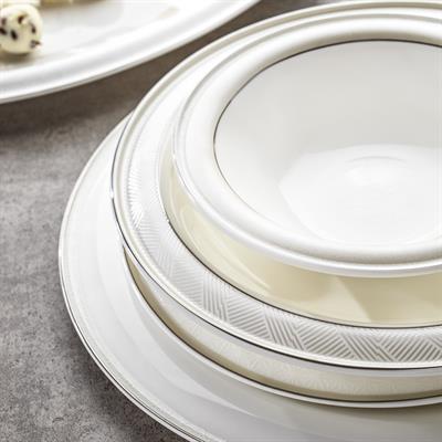 Schafer Superfine Bone Delicea Yemek Takımı 56 Parça-Platin