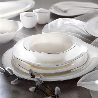 Schafer Superfine Bone Elixir Yemek Takımı 56 Parça-Platin