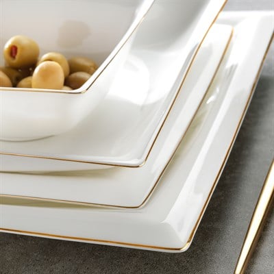 Schafer Superfine Bone Fate Yemek Takımı 56 Parça-Gold