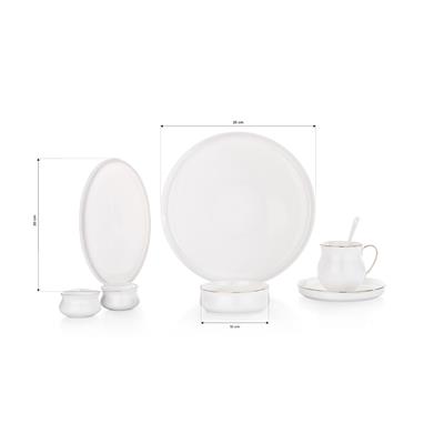 Schafer Superfine Bone Lumiere Kahvaltı Takımı 32 Parça-Gold