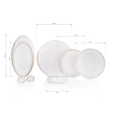 Schafer Superfine Bone Lumiere Yemek Takımı 56 Parça-Gold