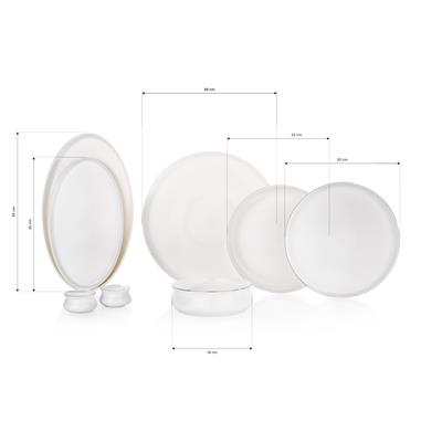 Schafer Superfine Bone Lumiere Yemek Takımı 56 Parça-Platin