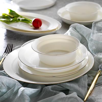 Schafer Superfine Bone Lux Yemek Takımı 56 Parça-Gold