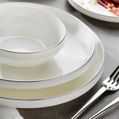 Schafer Superfine Bone Provence Yemek Takımı 56 Parça-Platin