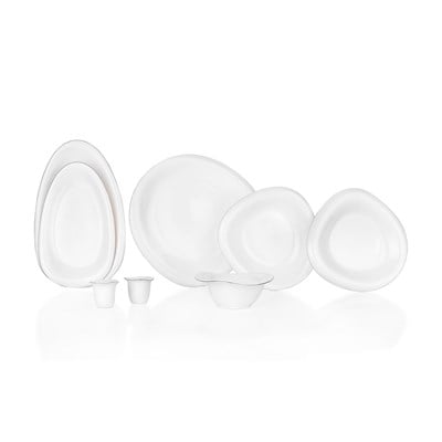Schafer Superfine Bone Seraphine Yemek Takımı 37 Parça-Platin