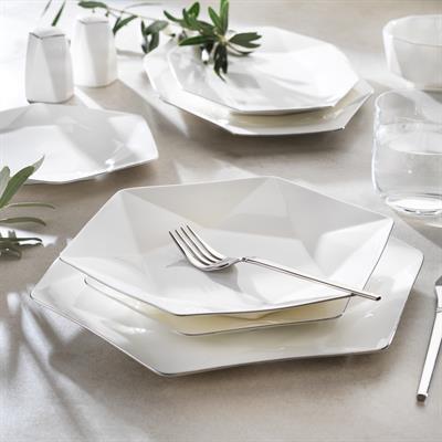 Schafer Superfine Bone Star Yemek Takımı 56 Parça-Platin