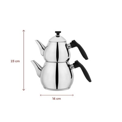 Schafer Tea Chef Küçük Boy Çaydanlık Takımı 4 Parça-Siyah