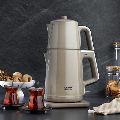Schafer Teaform Plus Paslanmaz Çay Makinesi-Bej