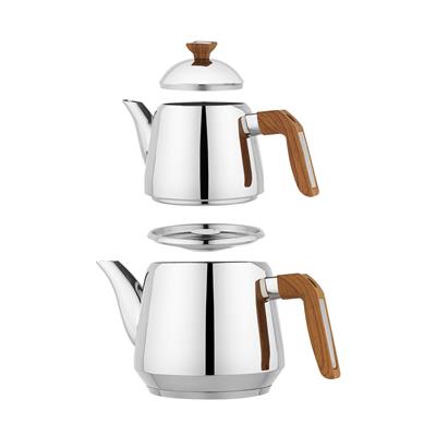 Schafer TeeHaus Çelik Çaydanlık Takımı 4 Parça-Kahverengi