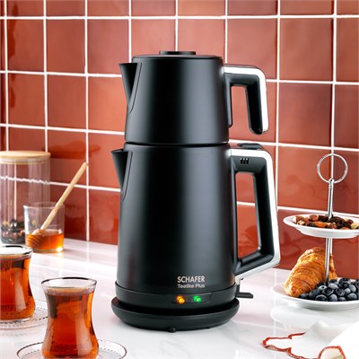 Schafer TeeLike Plus Paslanmaz Çay Makinesi-Siyah