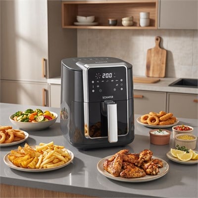 Schafer Thermochef Elegance 4,5 Litre Airfryer/Sıcak Hava Fritözü-Antrasit