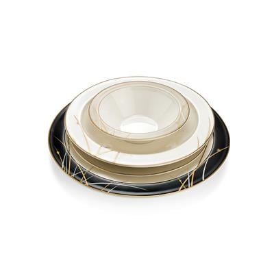 Schafer Tılsım Charm Yemek Takımı 60 Parça-Siyah