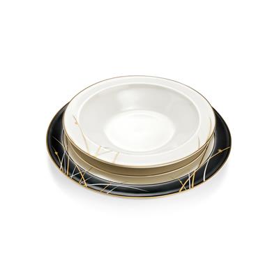 Schafer Tılsım Charm Yemek Takımı 60 Parça-Siyah