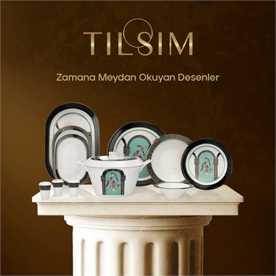 Schafer Tılsım Dreamy Yemek Takımı 60 Parça-Siyah