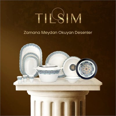 Schafer Tılsım Sapphire Yemek Takımı 60 Parça-Turkuaz
