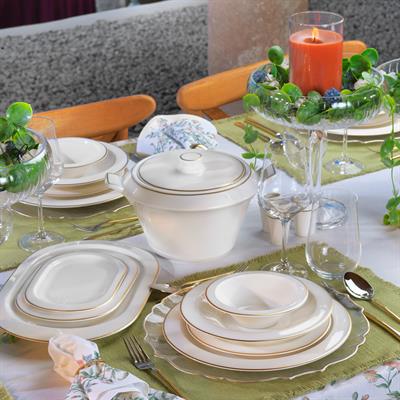 Schafer Tılsım Timeless Yemek Takımı 60 Parça-Gold