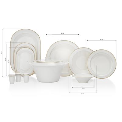 Schafer Tılsım Timeless Yemek Takımı 60 Parça-Gold