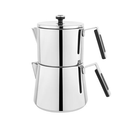 Schafer Toledo Çelik Çaydanlık Takımı (Büyük Boy) 4 Parça-Inox