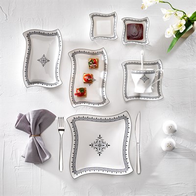 Schafer Twist Kahvaltı Takımı 32 Parça-Siyah