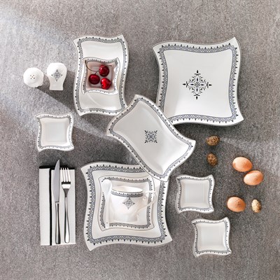 Schafer Twist Kahvaltı Takımı 32 Parça-Siyah