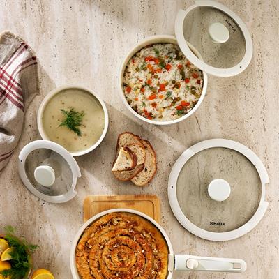 Schafer Vision Seramik Tencere Seti 7 Parça-Krem