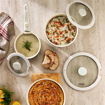 Schafer Vision Seramik Tencere Seti 7 Parça-Krem