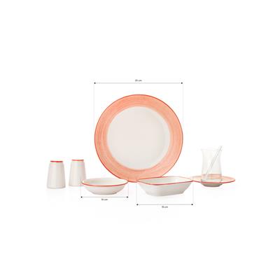 Schafer Vivian Kahvaltı Takımı 32 Parça-Kırmızı