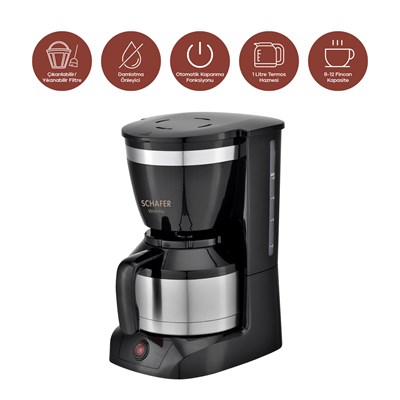 Schafer Warmy Termoslu Filtre Kahve Makinesi-Inox