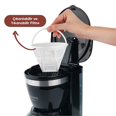Schafer Warmy Termoslu Filtre Kahve Makinesi-Inox