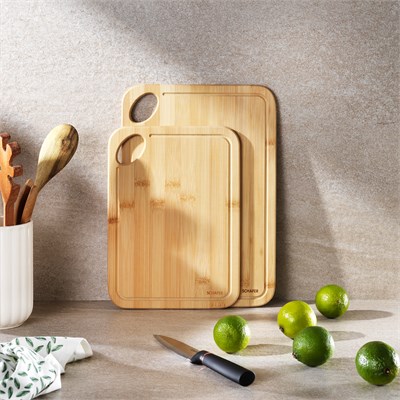 Schafer Woodart 2 Li Dikdörtgen Köşe Delikli Kesme Tahtası