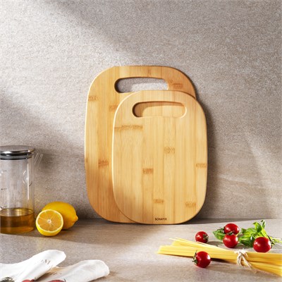 Schafer Woodart 2 Li Oval Tutacaklı Kesme Tahtası