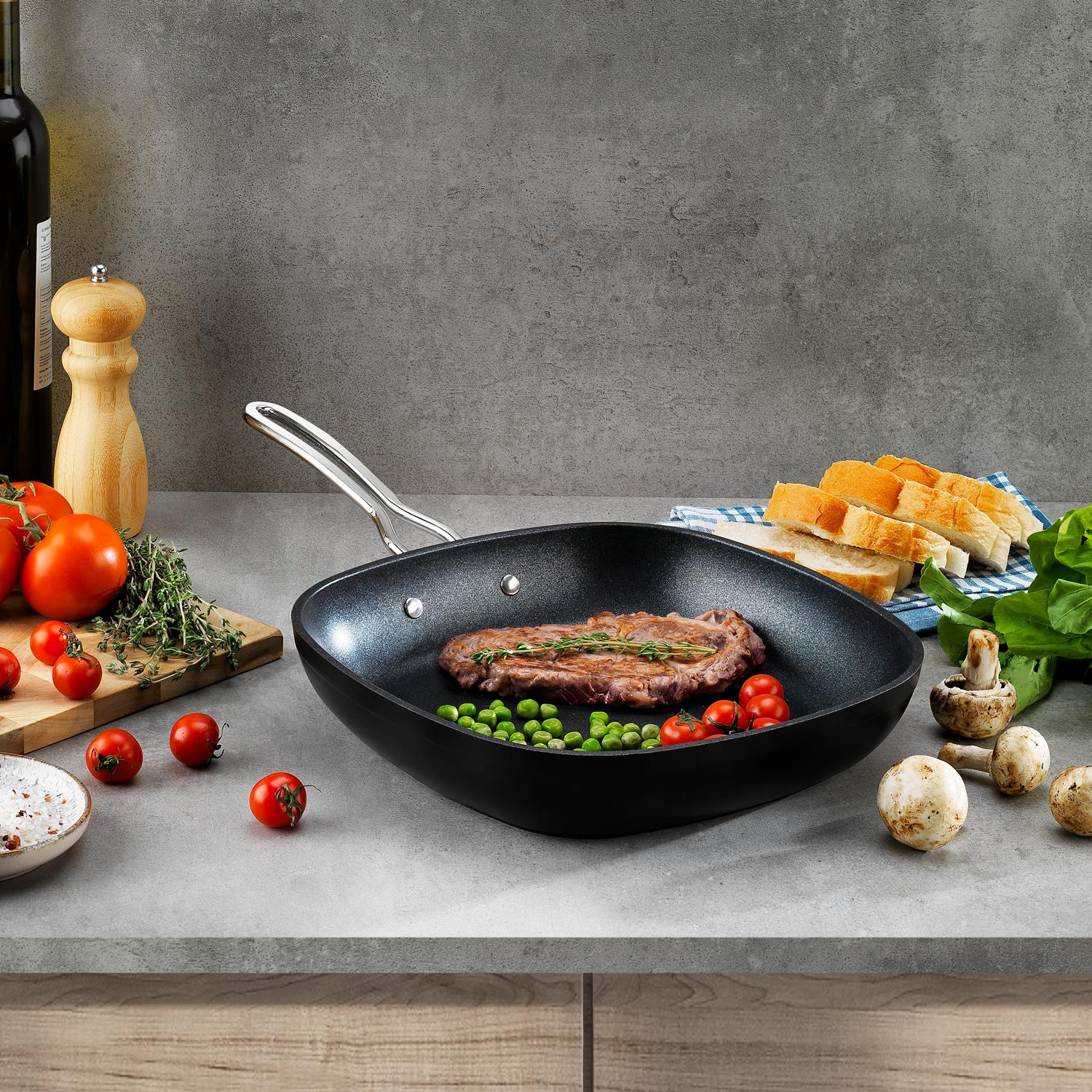 Schafer Gastronomie Master Granit Tava 28Cm-Siyah