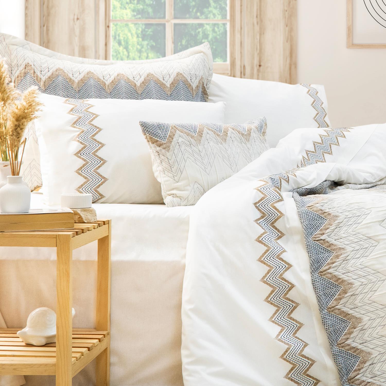 THE FAVORI THE SATIN EDITION 8本セット Schafer Home Rita Yatak Örtü ve Nevresim Seti 8 Parça-Mavi | Schafer